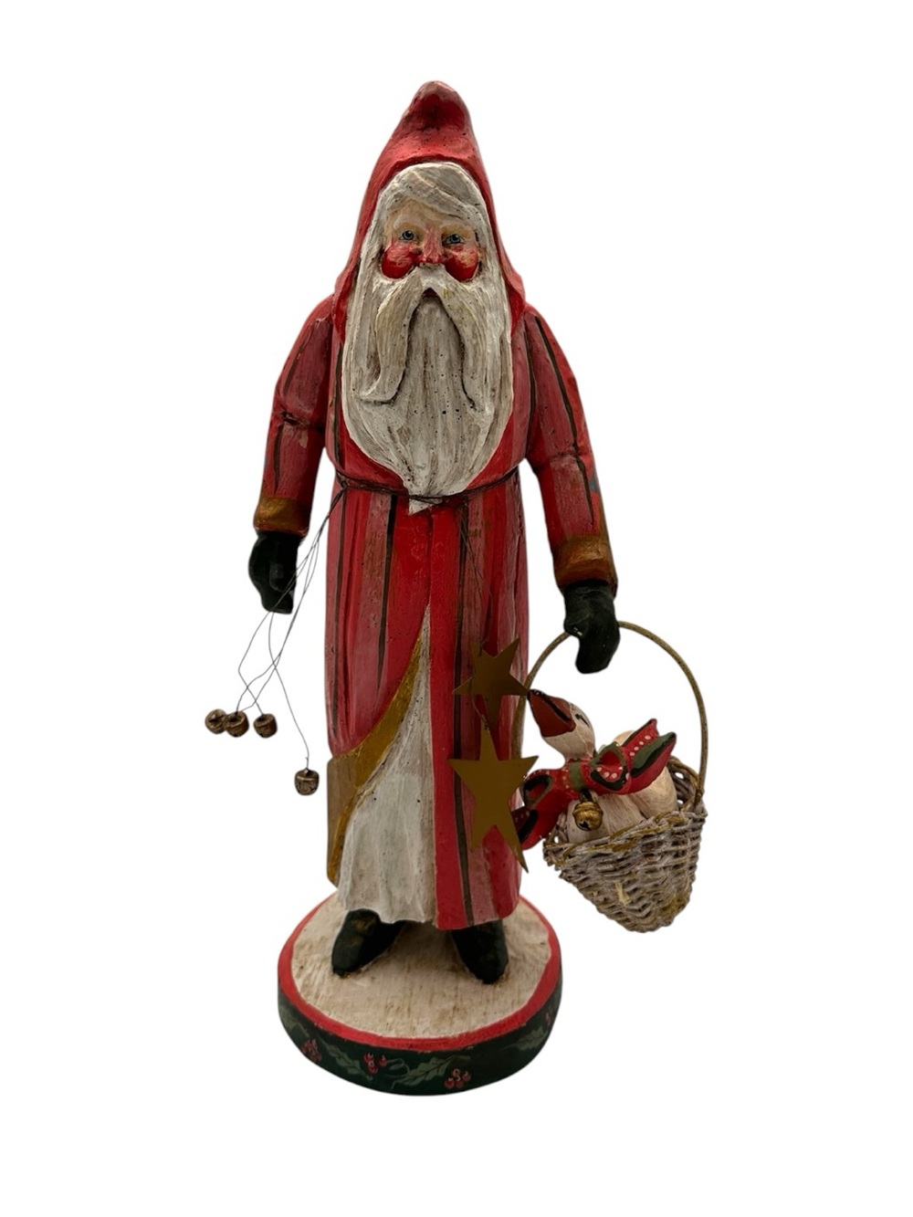 Vintage Christmas 80's House of Hatten St. Nicholas with Goose Santa Figurine